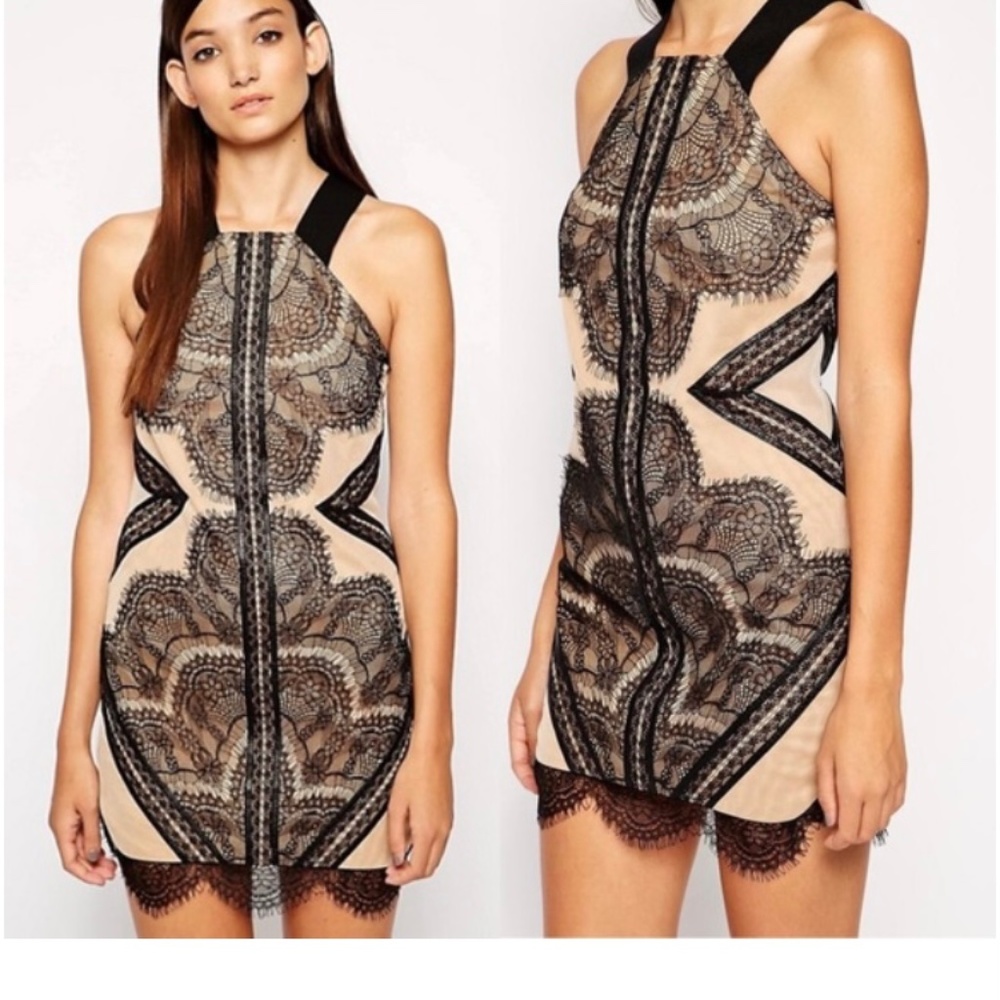 Three Floors - Black Lace Eclipse Mesh Dress - 0